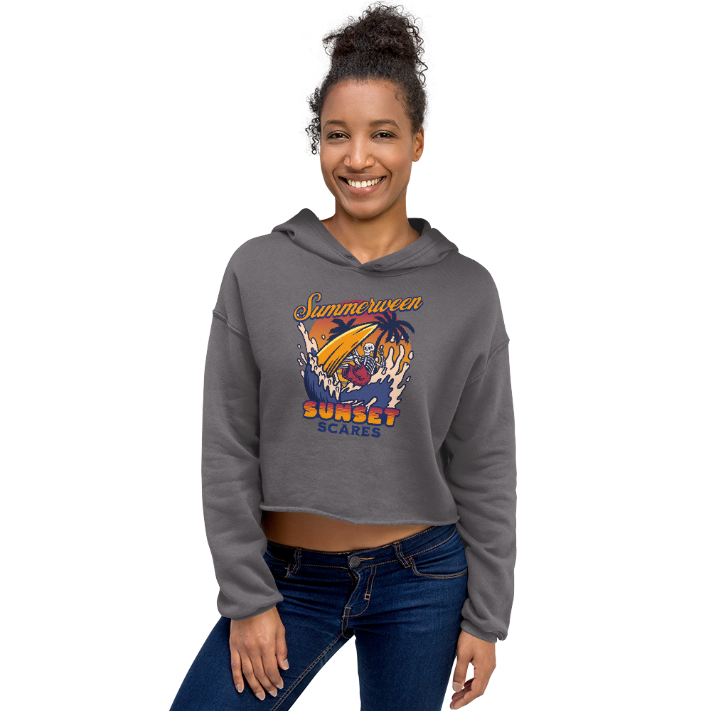 Sunset Scares Cropped Hoodie