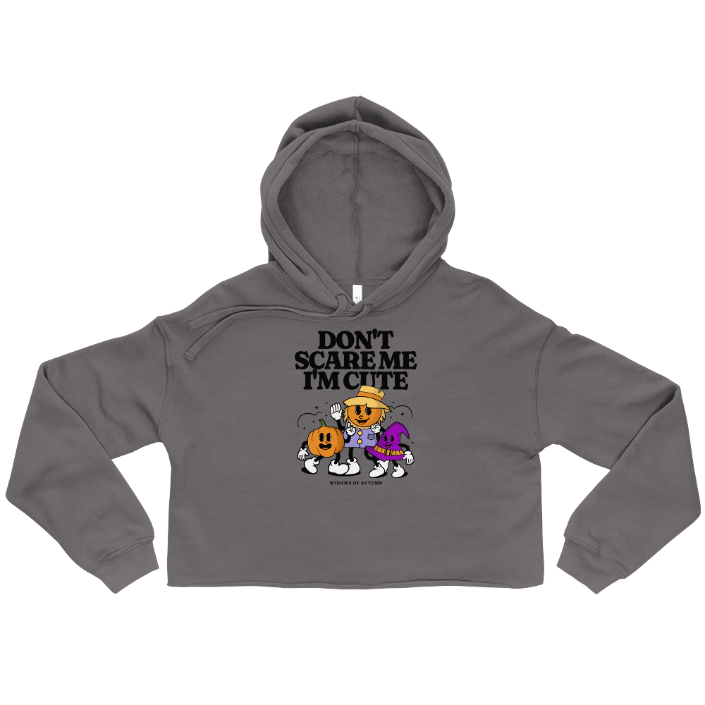Don't Scare Me Cropped Hoodie