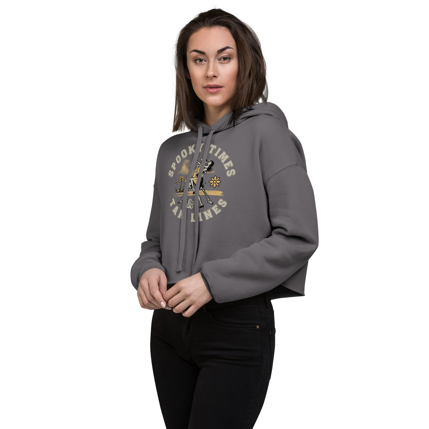 Spooky Times & Tan Lines Cropped Hoodie