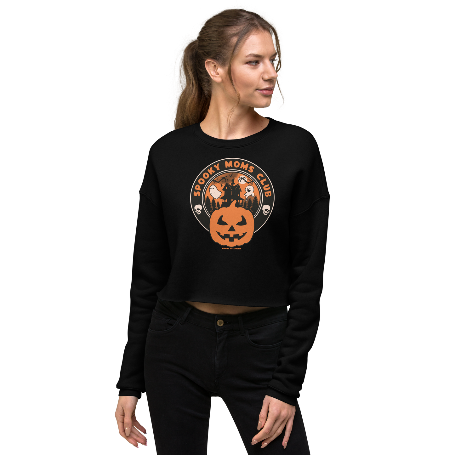 Spooky Moms Club Cropped Sweatshirt