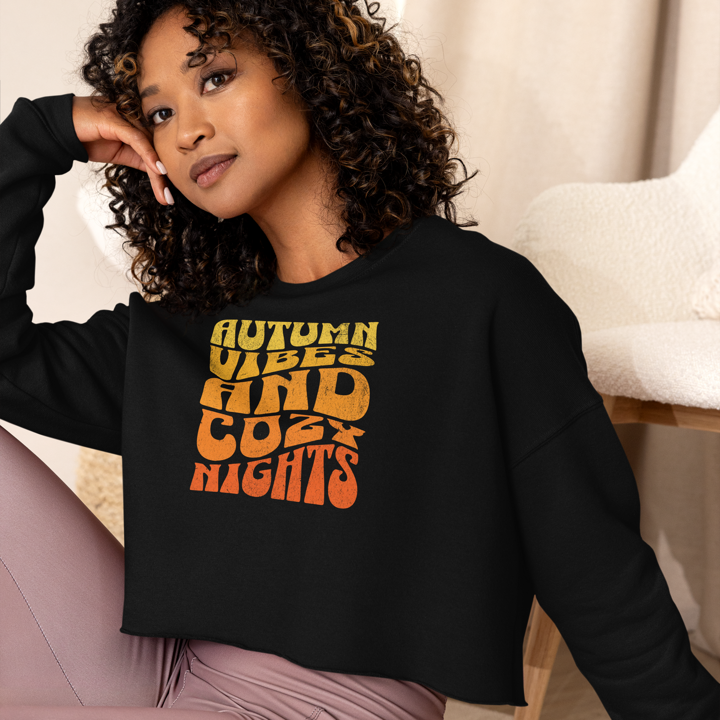 Cozy Autumn Cropped Sweatshirt