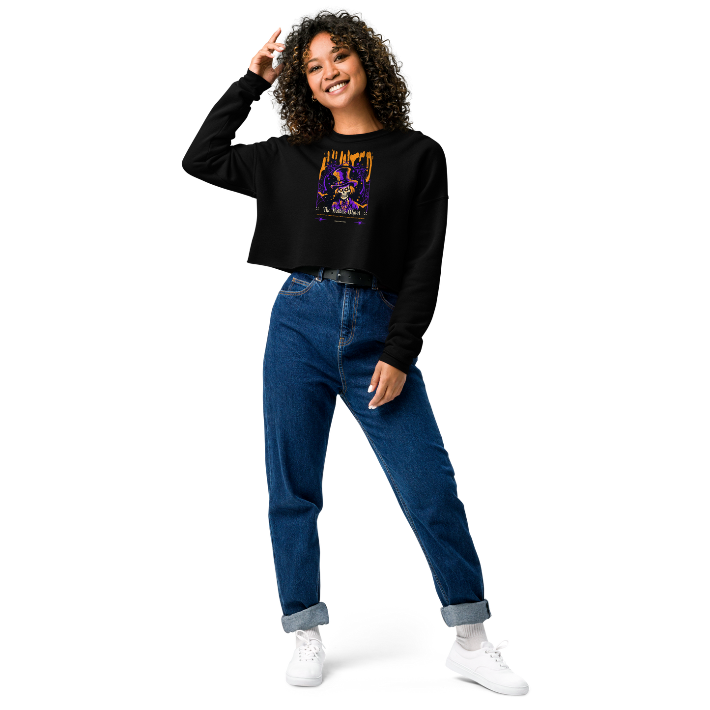 Hatbox Ghost Cropped Sweatshirt