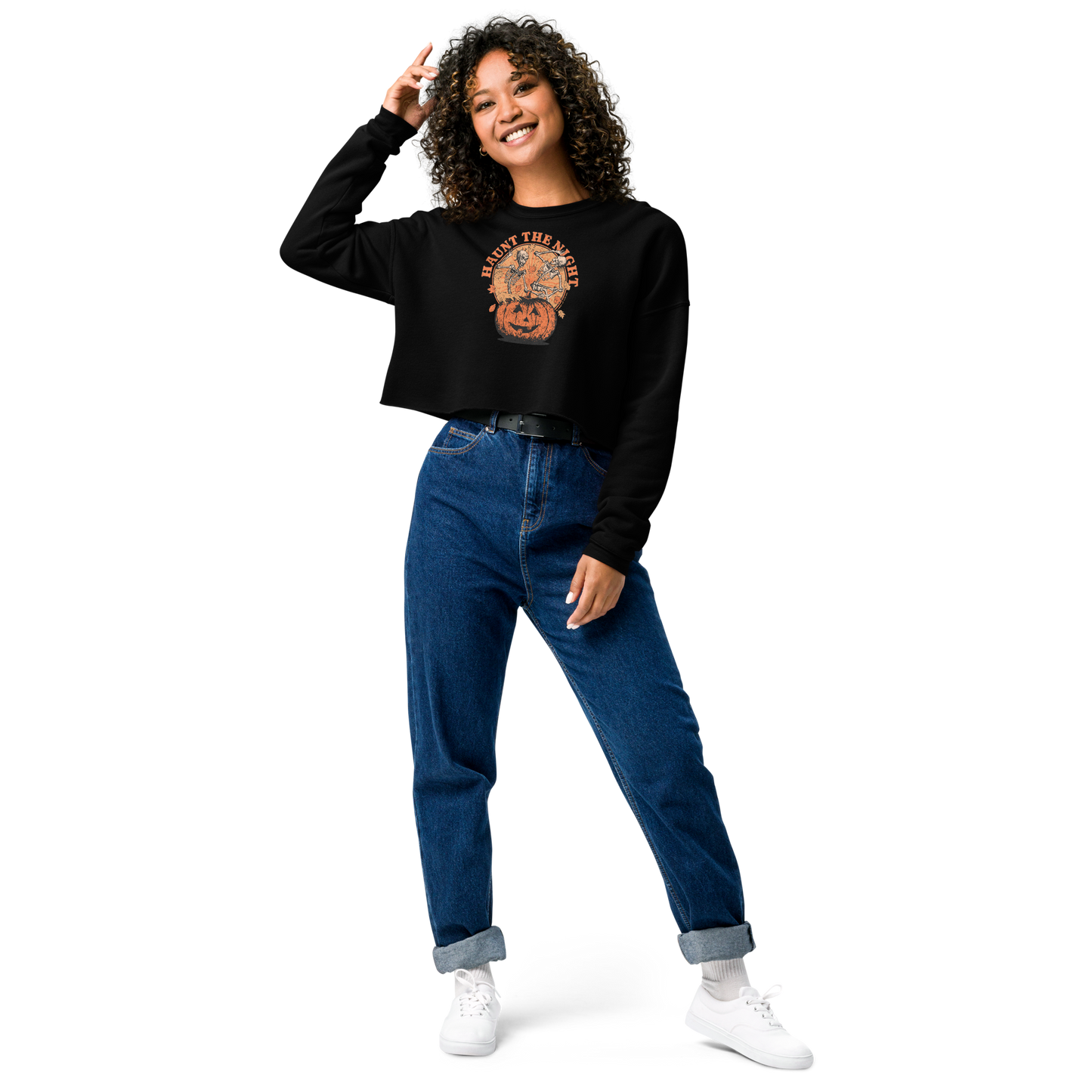 Haunt The Night Cropped Sweatshirt