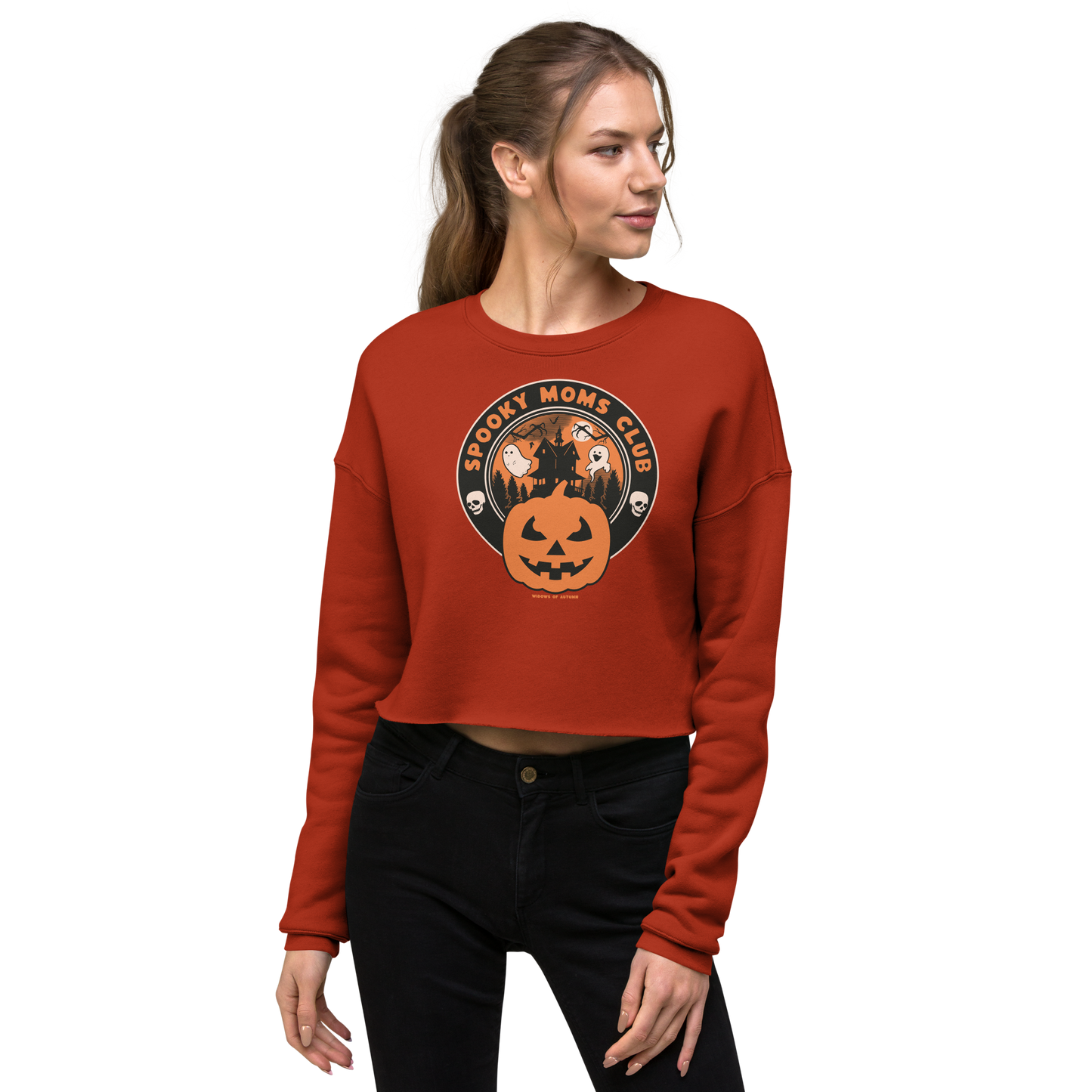 Spooky Moms Club Cropped Sweatshirt