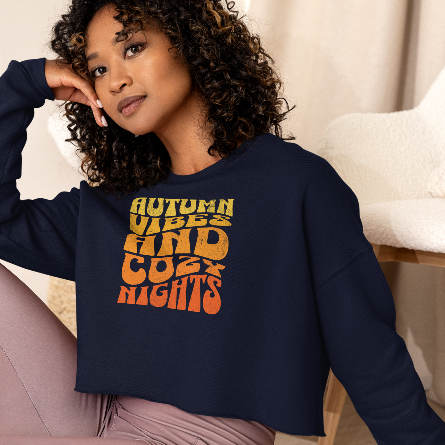 Cozy Autumn Cropped Sweatshirt