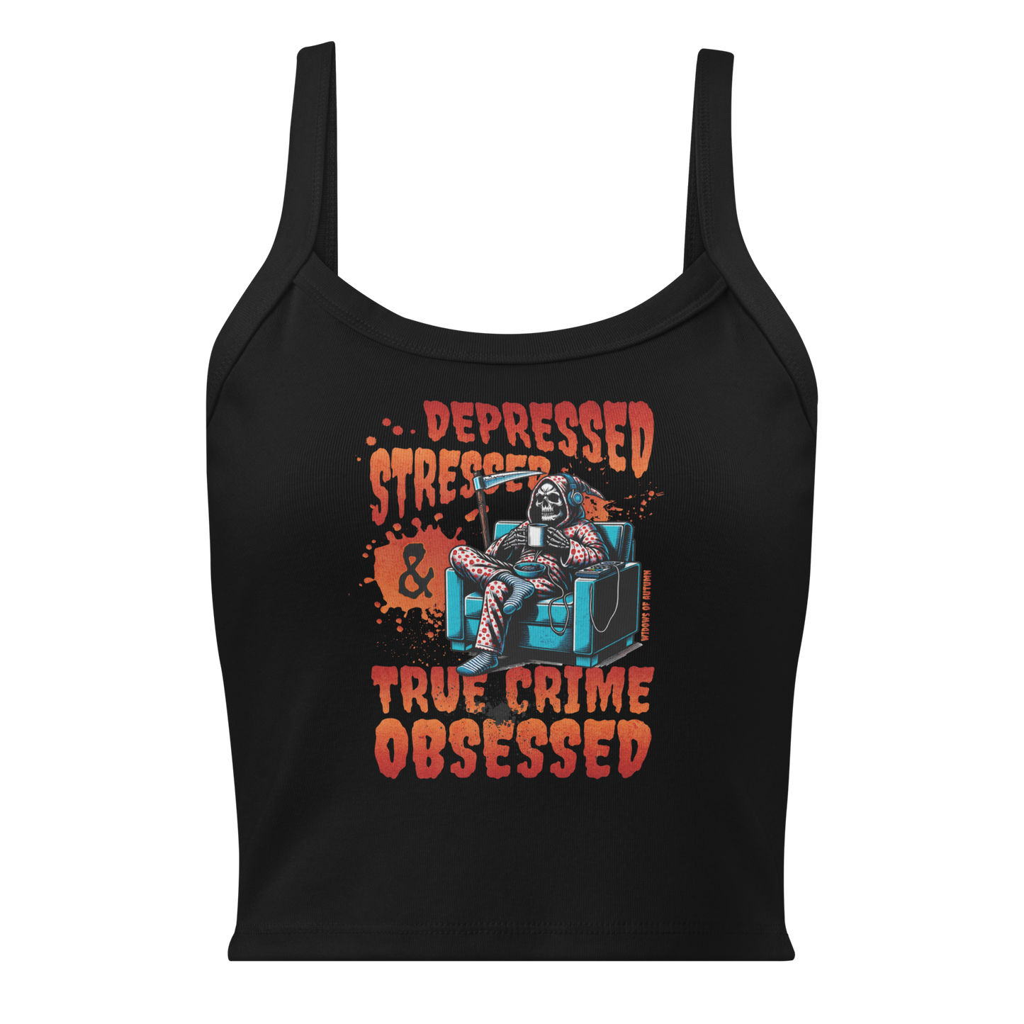 Depressed, Stressed, & True Crime Obsessed Micro-Rib Tank Top