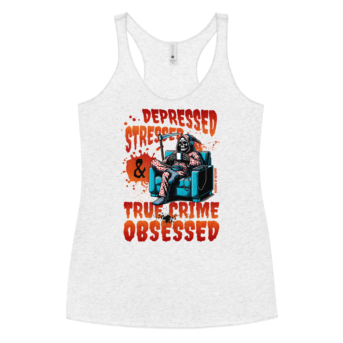 Depressed, Stressed, & True Crime Obsessed Racerback Tank