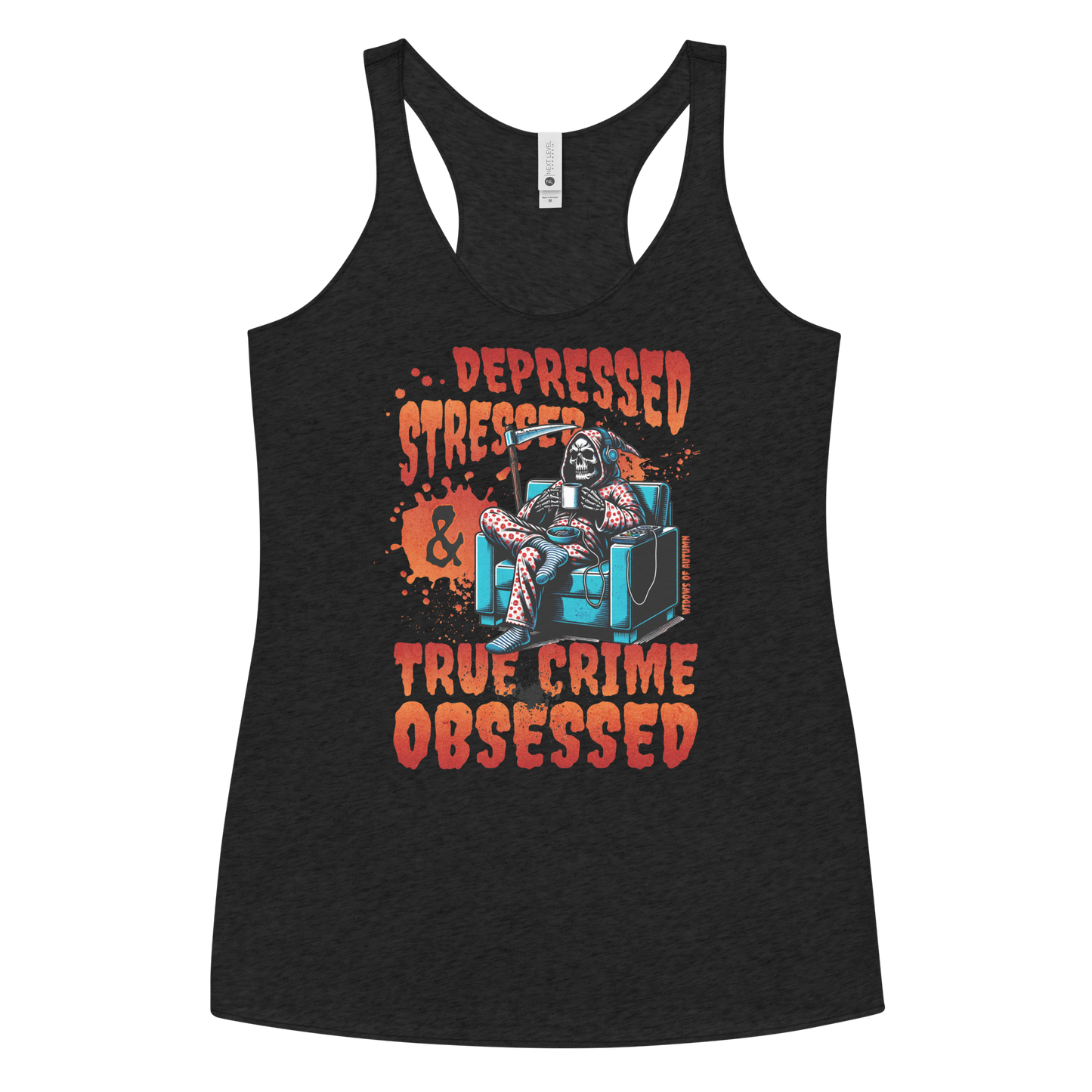 Depressed, Stressed, & True Crime Obsessed Racerback Tank