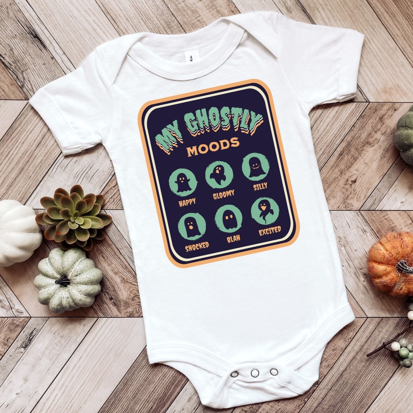 Ghostly Moods Baby Onesie