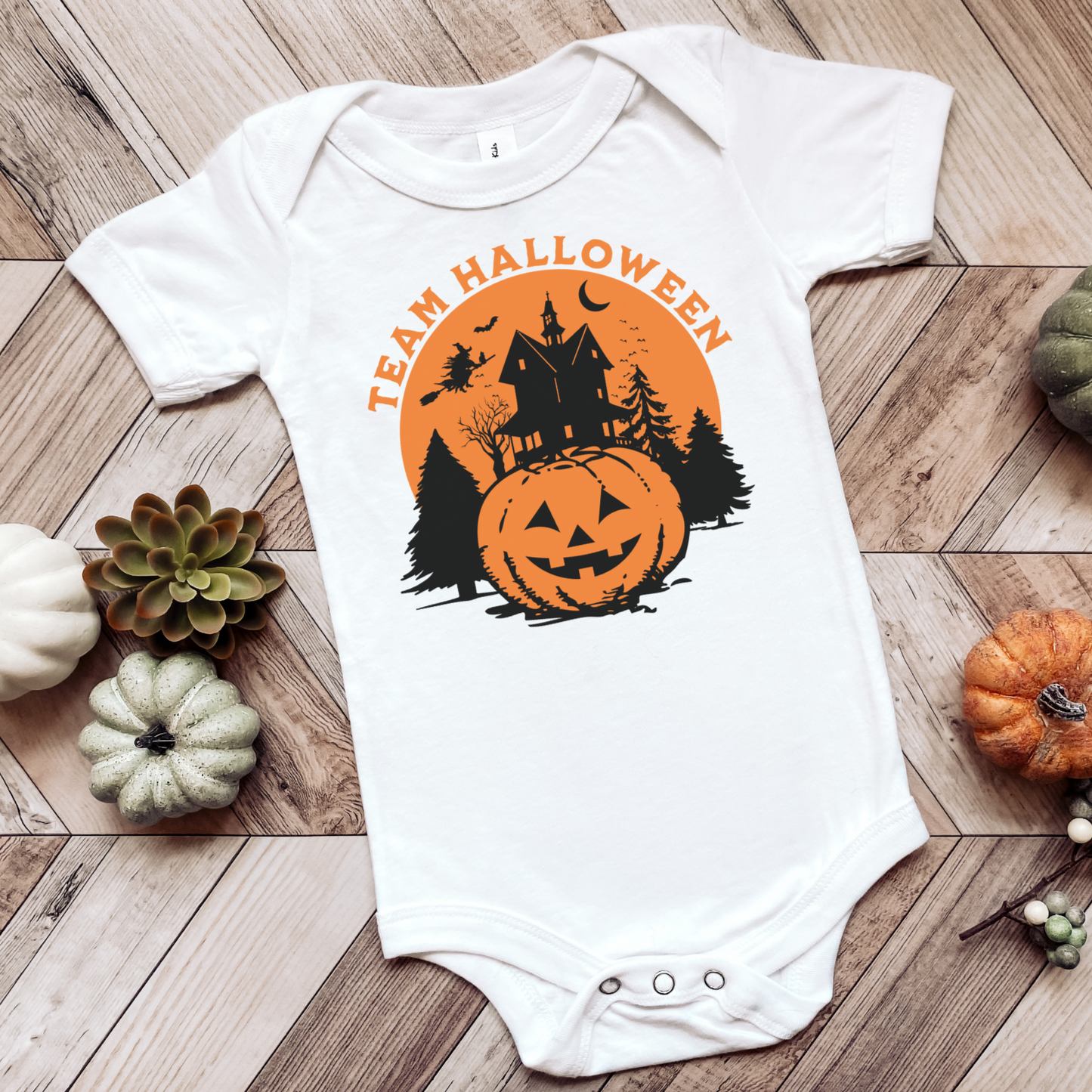 Team Halloween Baby Onesie