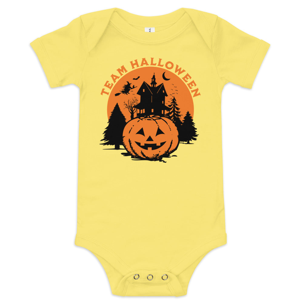 Team Halloween Baby Onesie