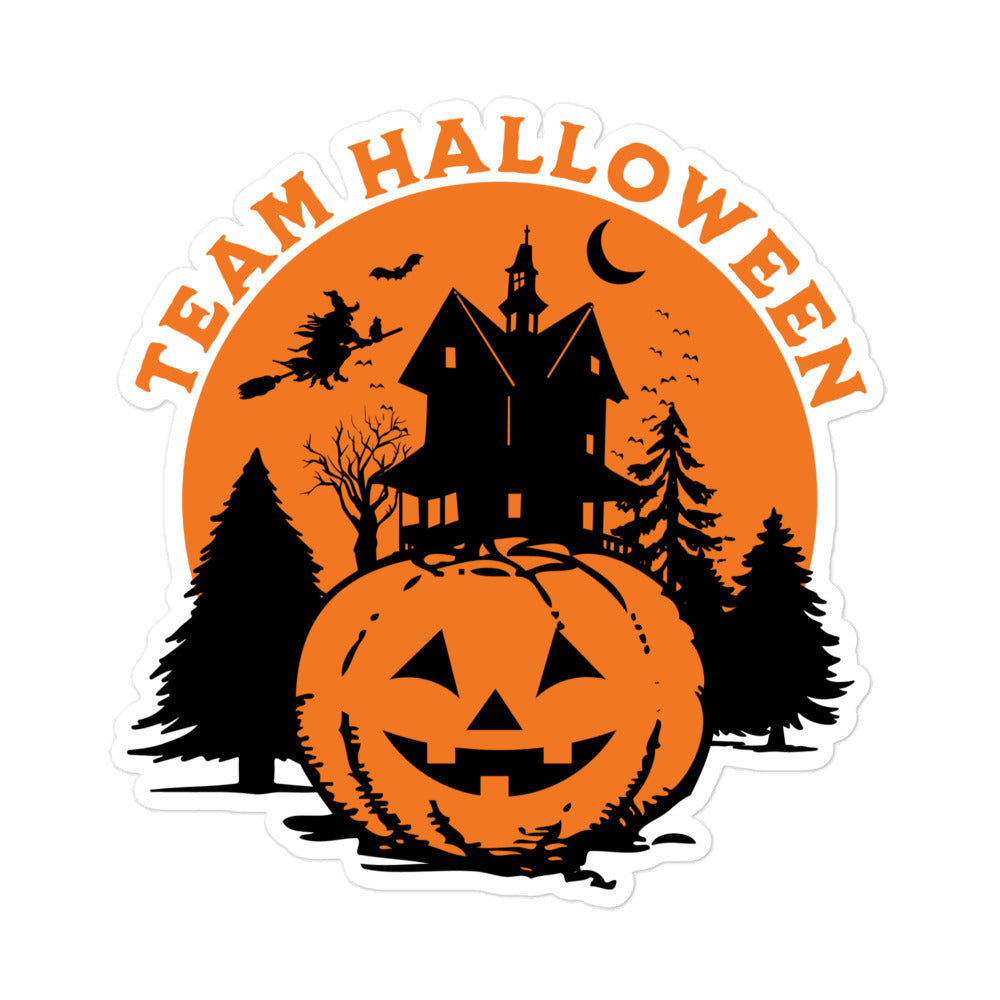 Team Halloween Bubble-Free Sticker