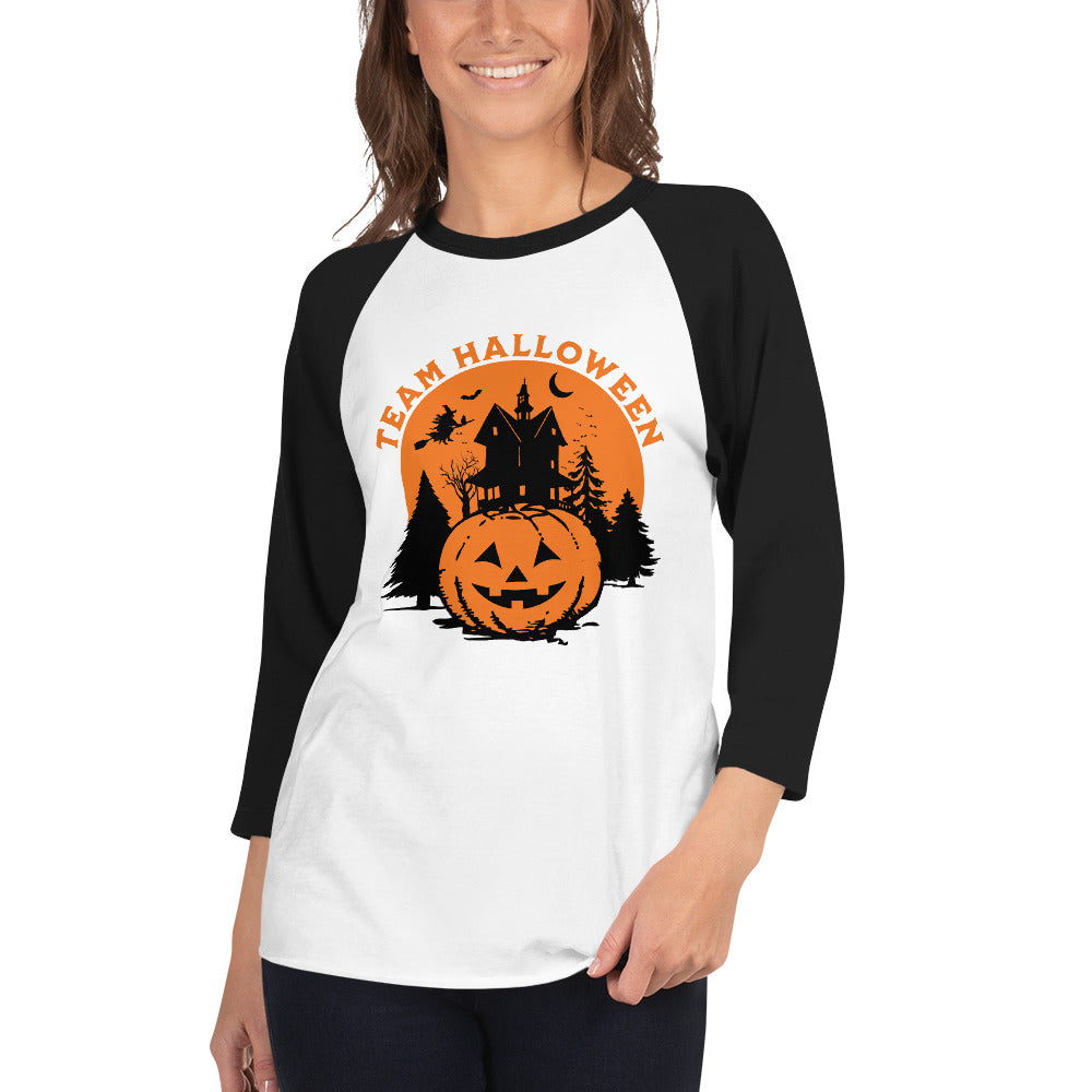 Team Halloween Baseball Tee