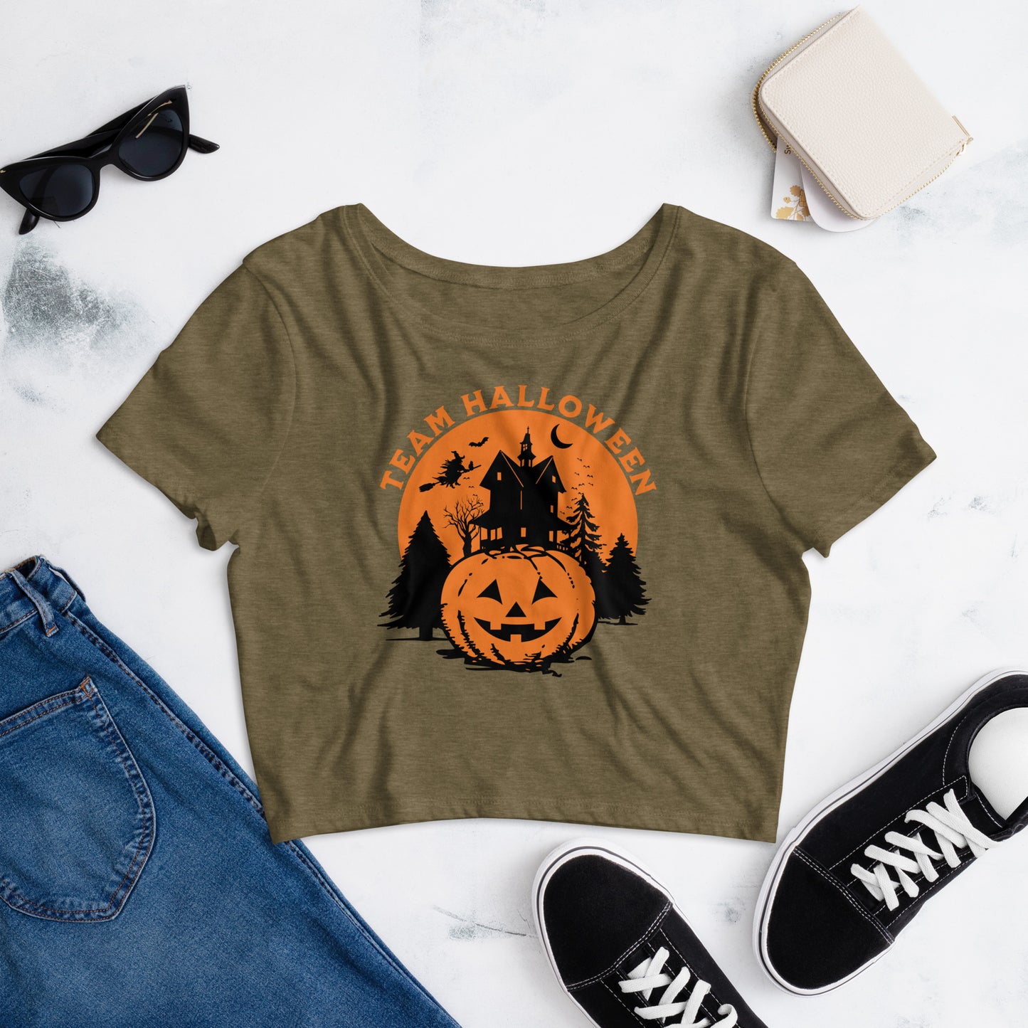 Team Halloween Cropped Tee