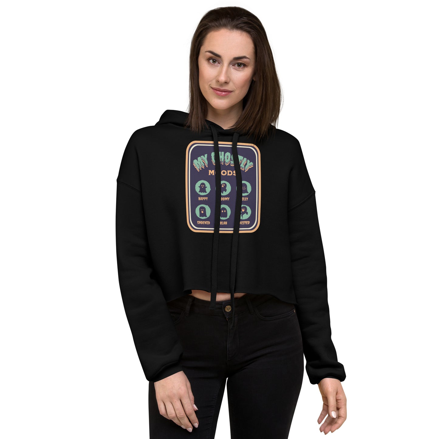 Ghostly Moods Cropped Hoodie