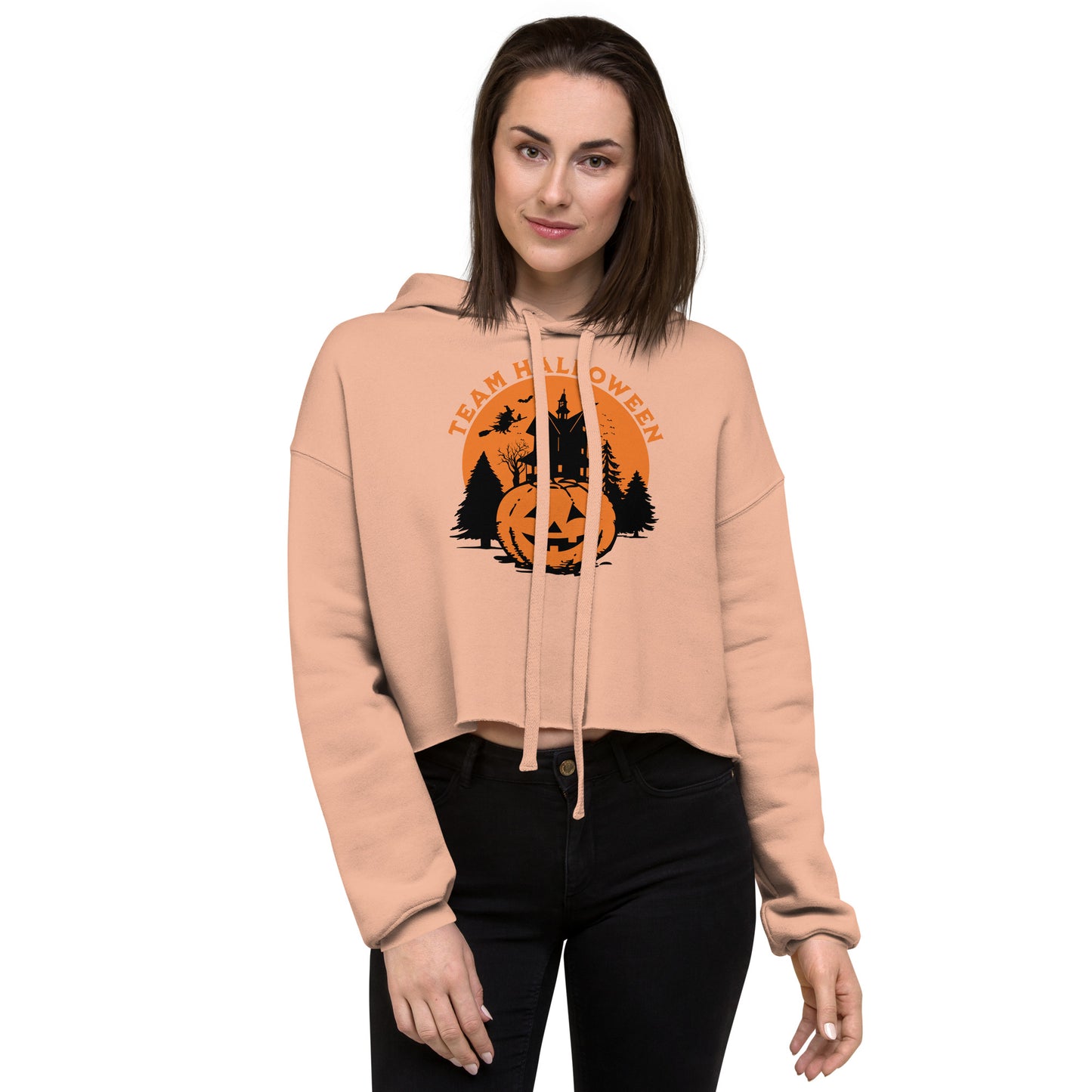 Team Halloween Cropped Hoodie