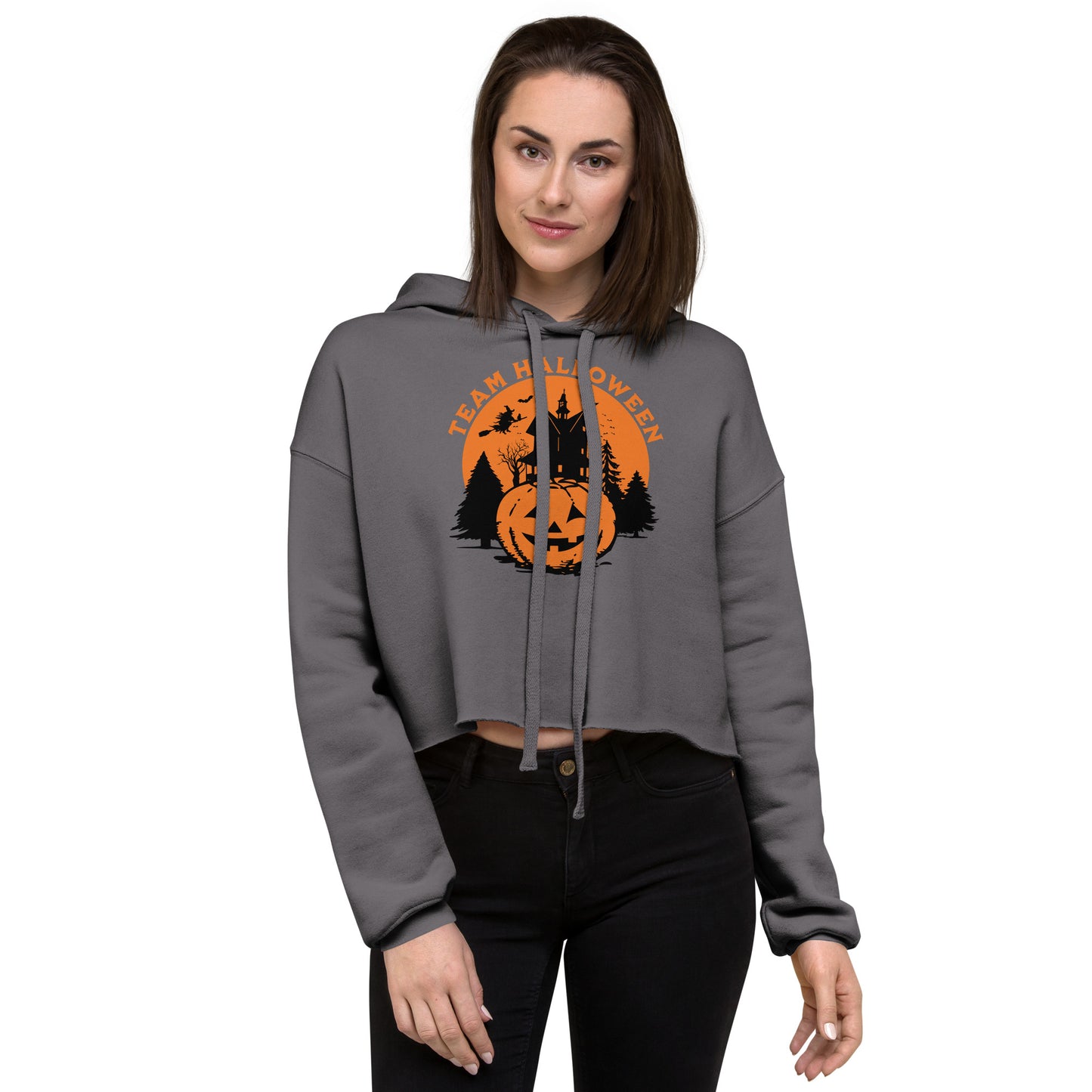 Team Halloween Cropped Hoodie