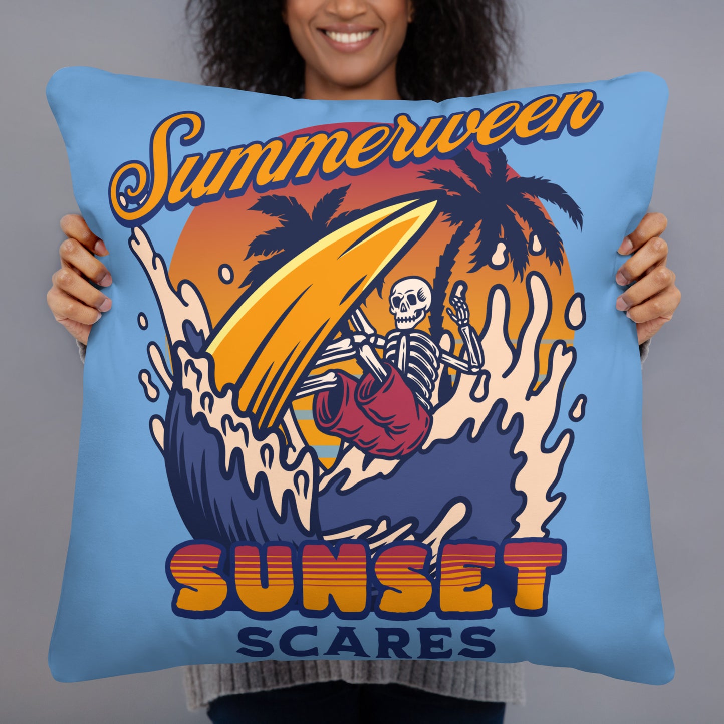 Sunset Scares Pillow