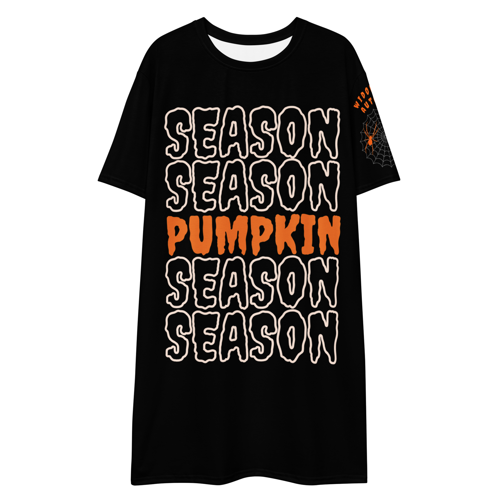 pumpkin t shirt dress Girls' Relaxed Fit Long Sleeve Halloween Dress