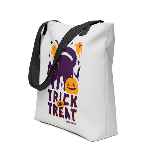 Trick Or Treat Tote Bag - Light Grey