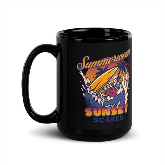 Sunset Scares Mug - Black