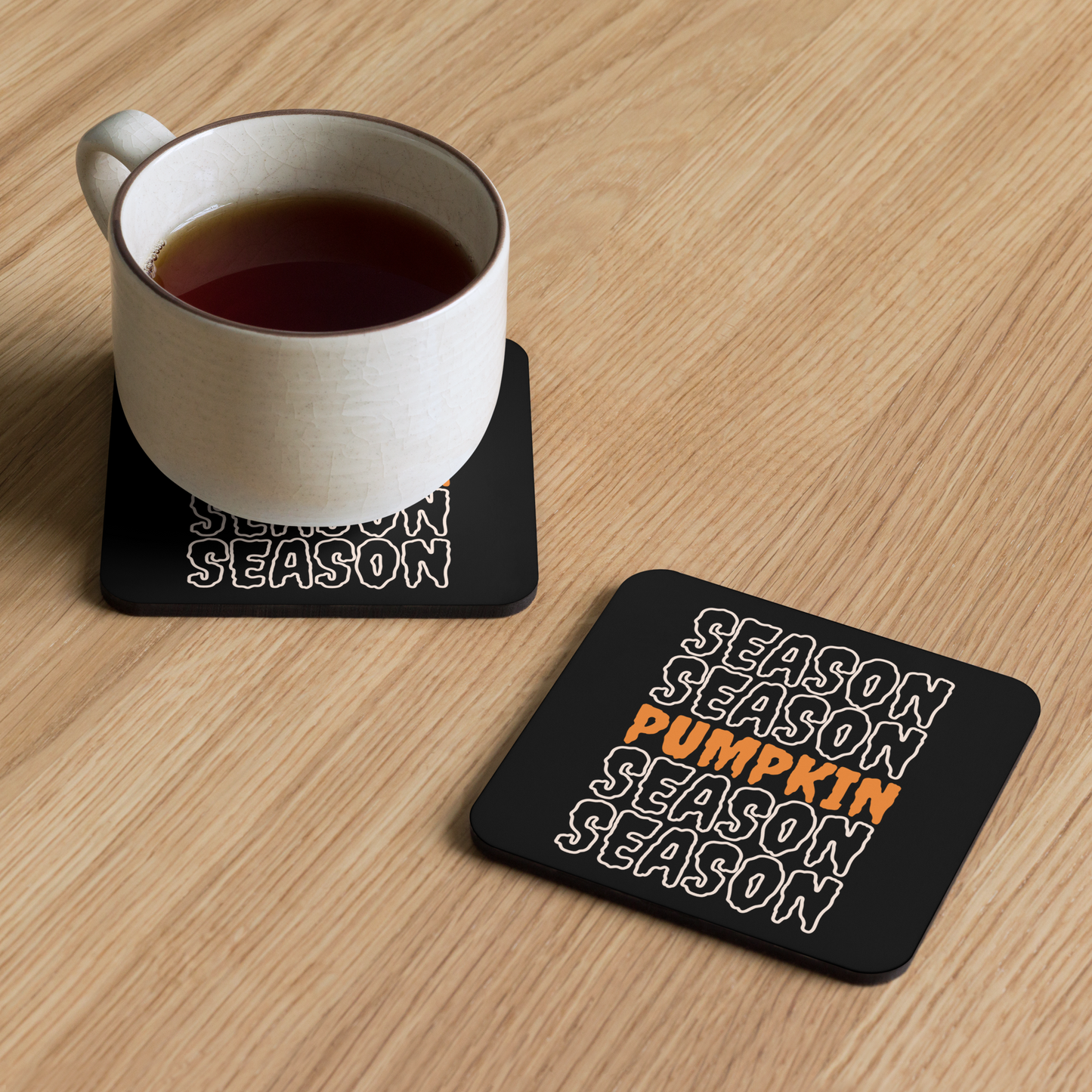 Pumpkin Season Cork-Back Coaster