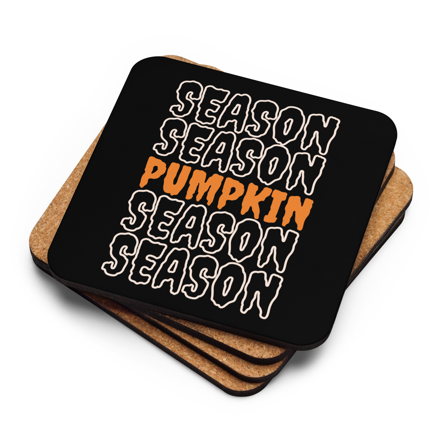 Pumpkin Season Cork-Back Coaster