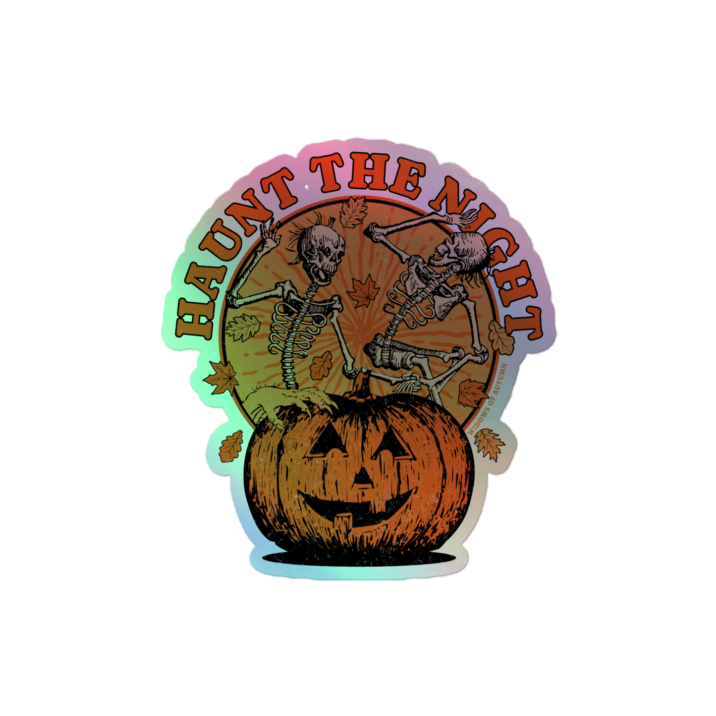 Haunt The Night Holographic Sticker