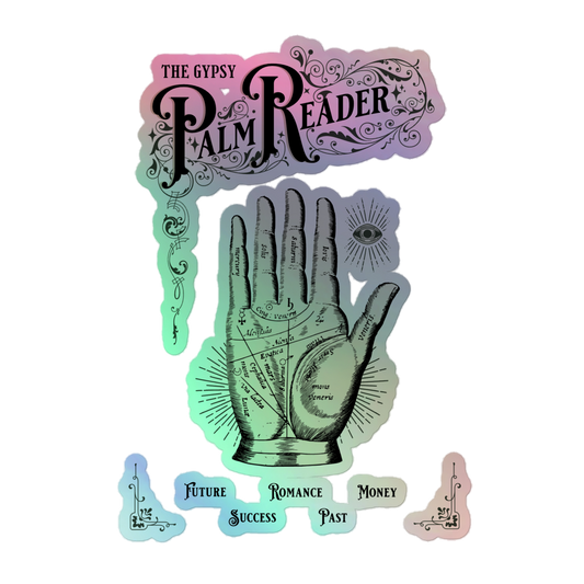 Palm Reader Holographic Sticker