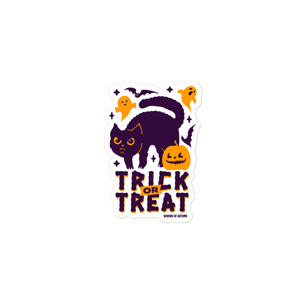 Trick Or Treat Bubble-Free Sticker