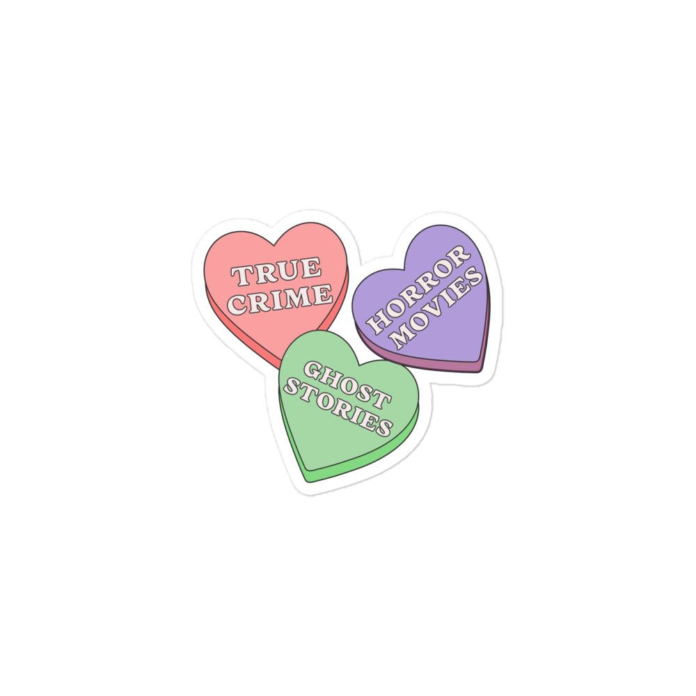 Candy Hearts Bubble-Free Sticker