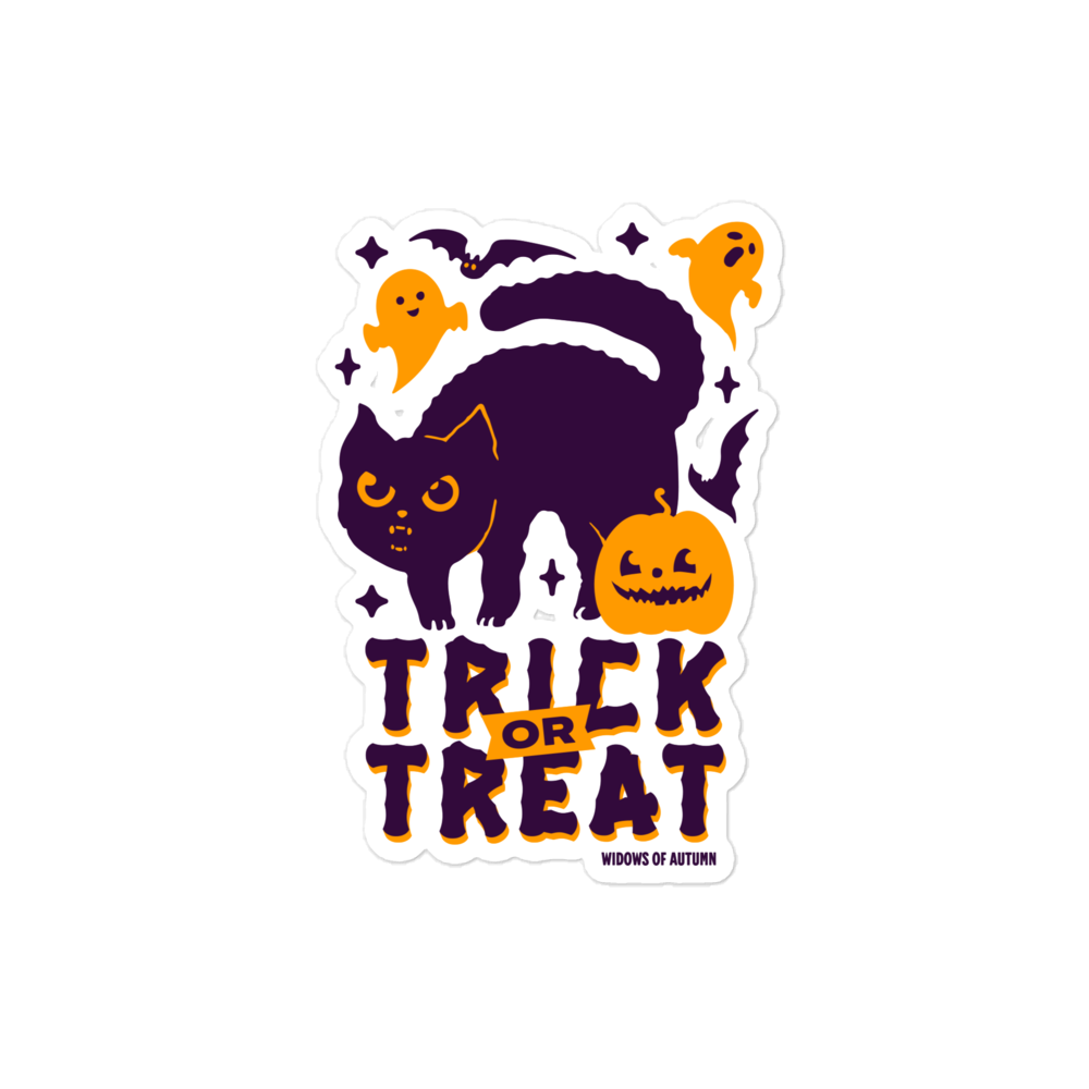 Trick Or Treat Bubble-Free Sticker