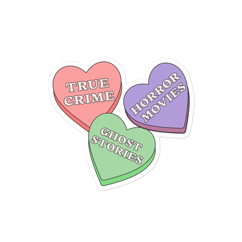 Candy Hearts Bubble-Free Sticker