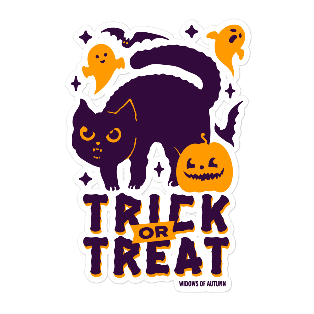 Trick Or Treat Bubble-Free Sticker