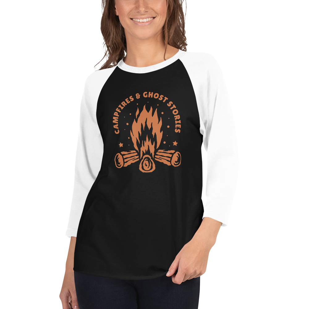 Campfires & Ghost Stories Baseball Tee