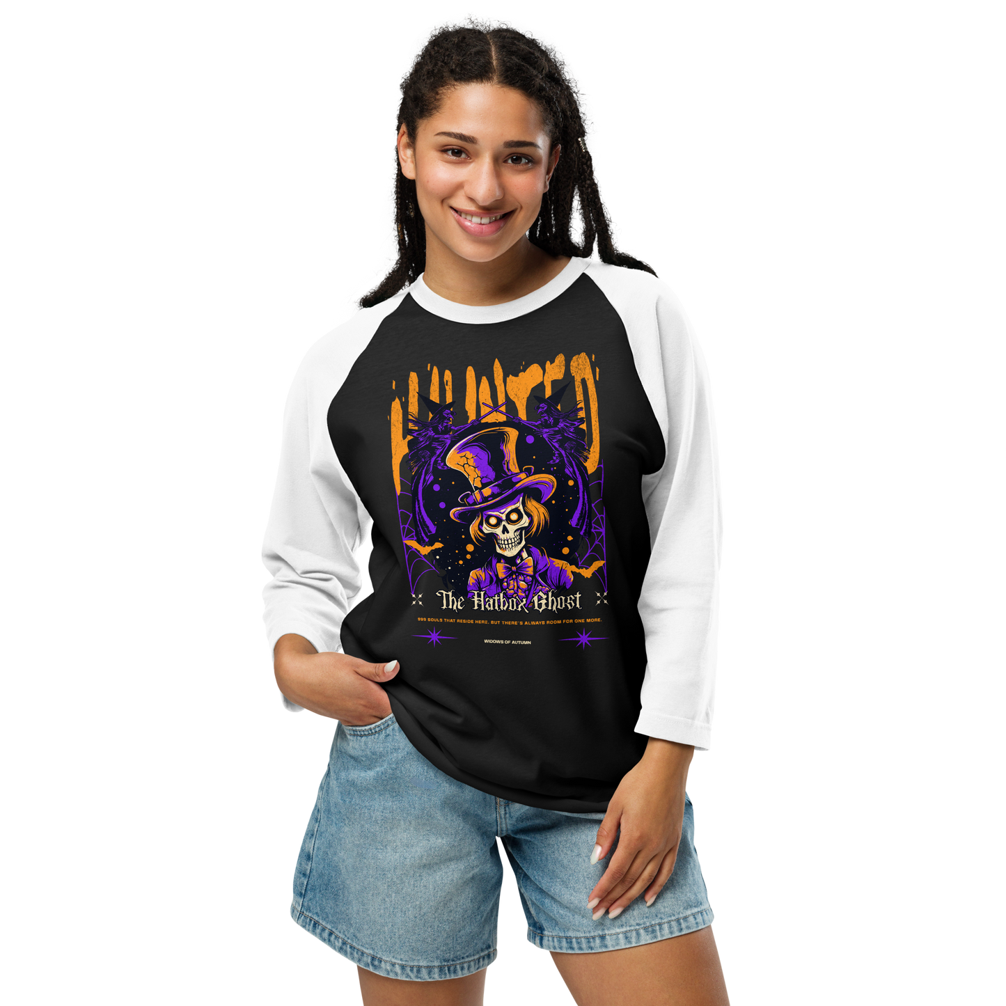 Hatbox Ghost Baseball Tee