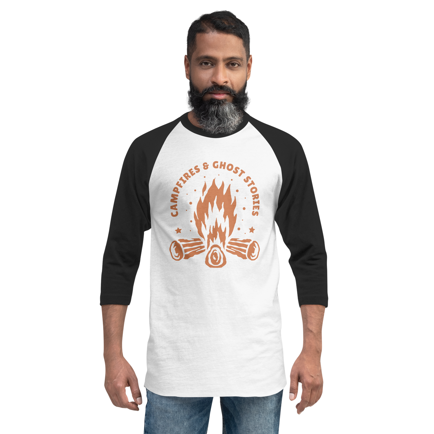 Campfires & Ghost Stories Baseball Tee