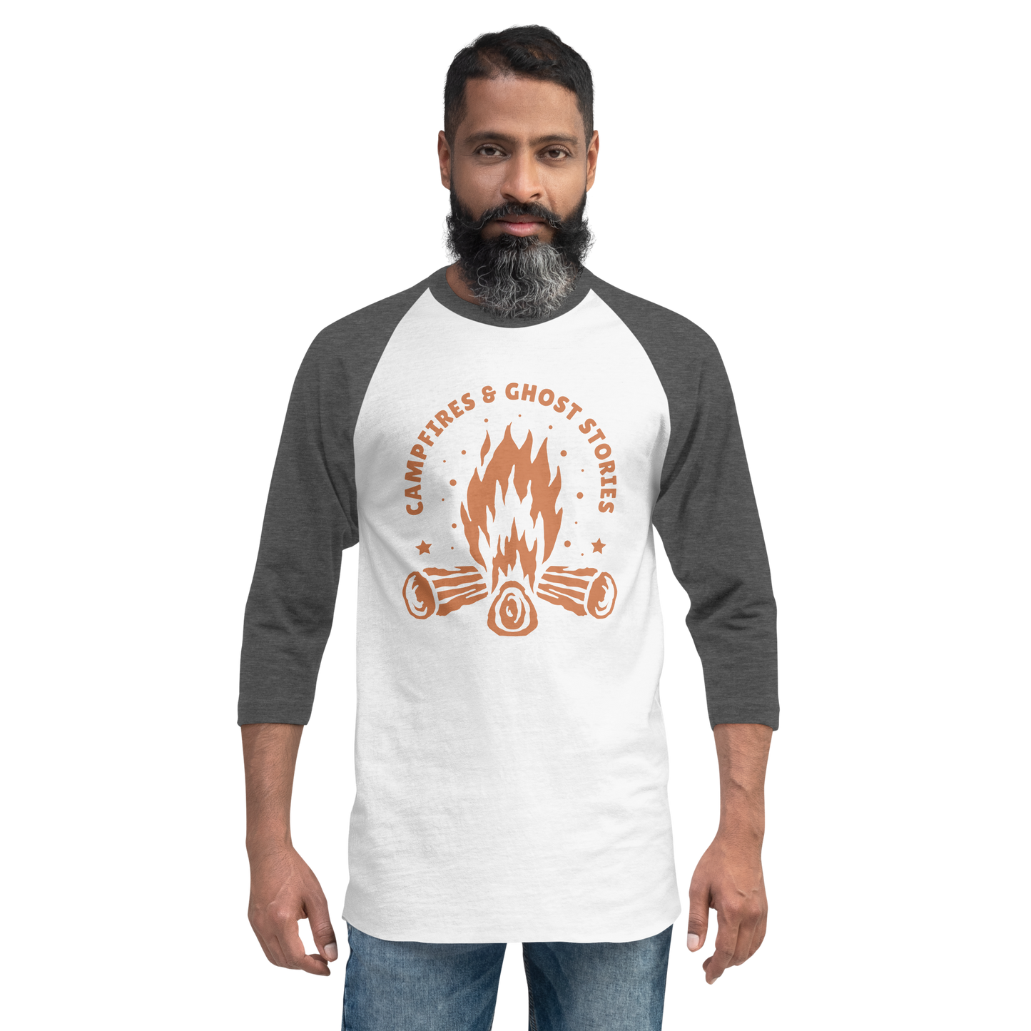 Campfires & Ghost Stories Baseball Tee