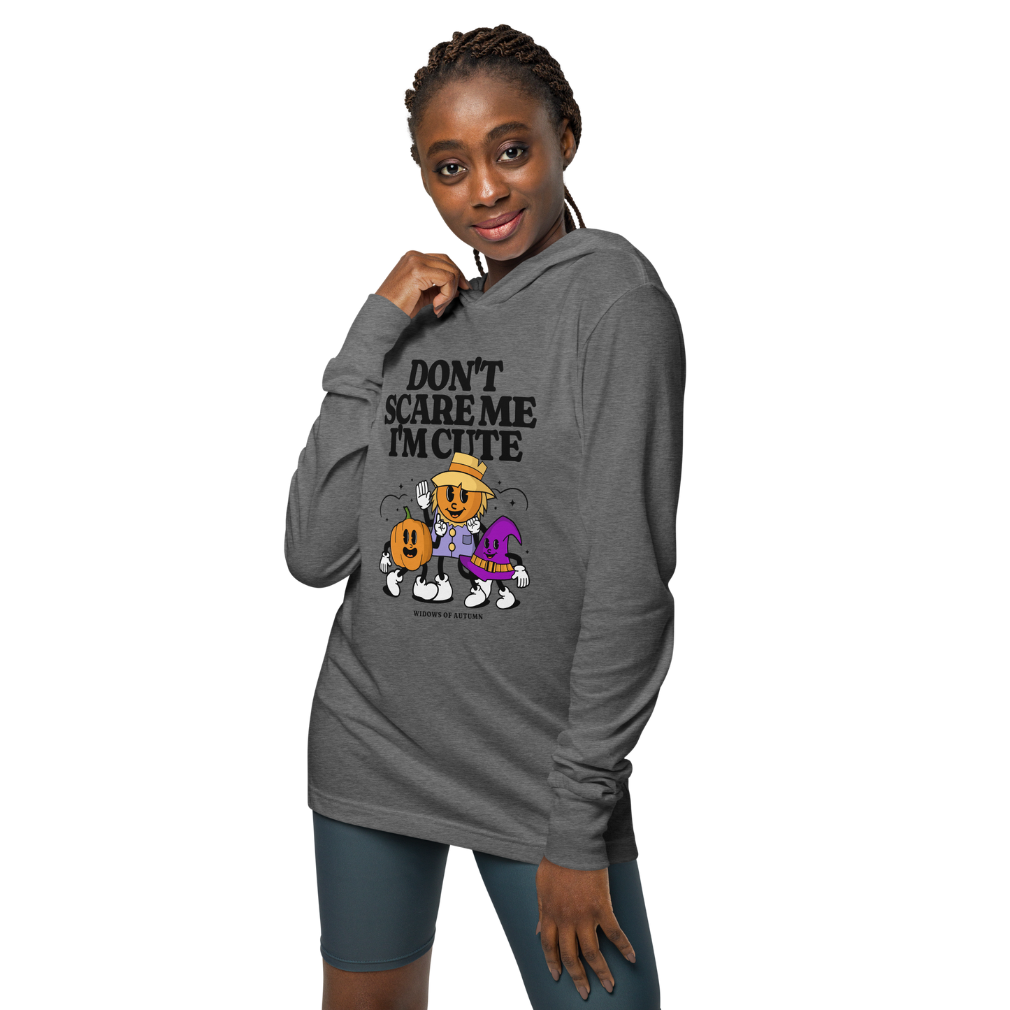 Don't Scare Me Hooded Long Sleeve Tee