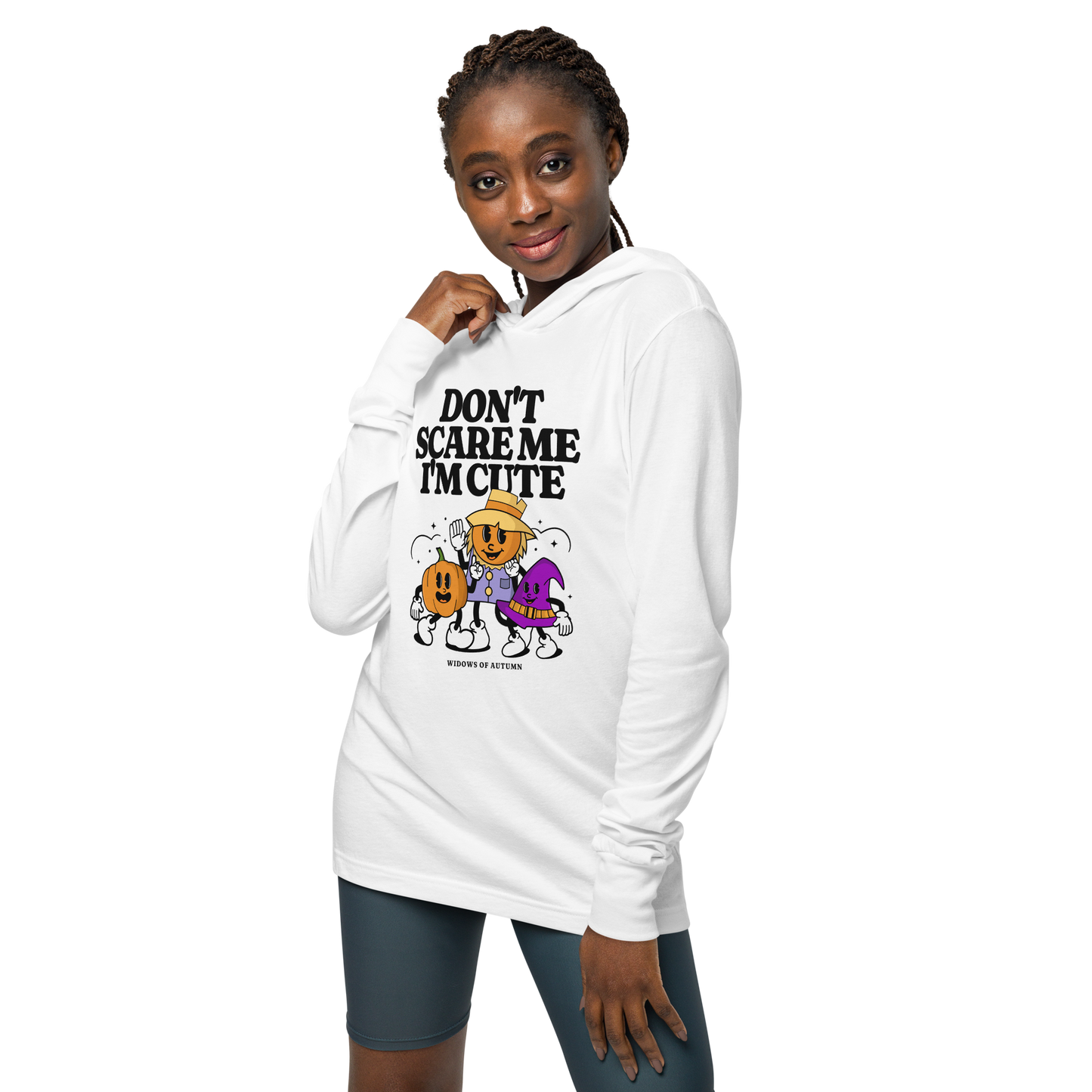 Don't Scare Me Hooded Long Sleeve Tee