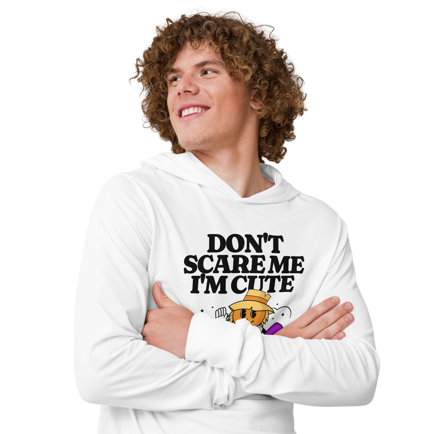 Don't Scare Me Hooded Long Sleeve Tee