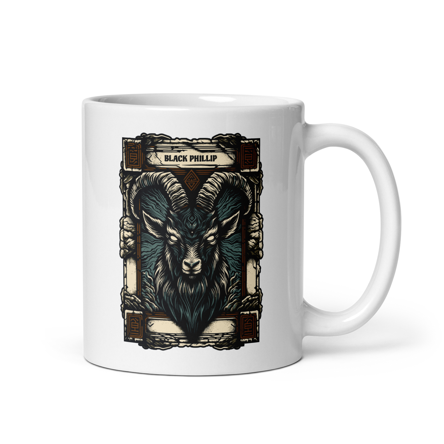 Black Phillip Mug - White