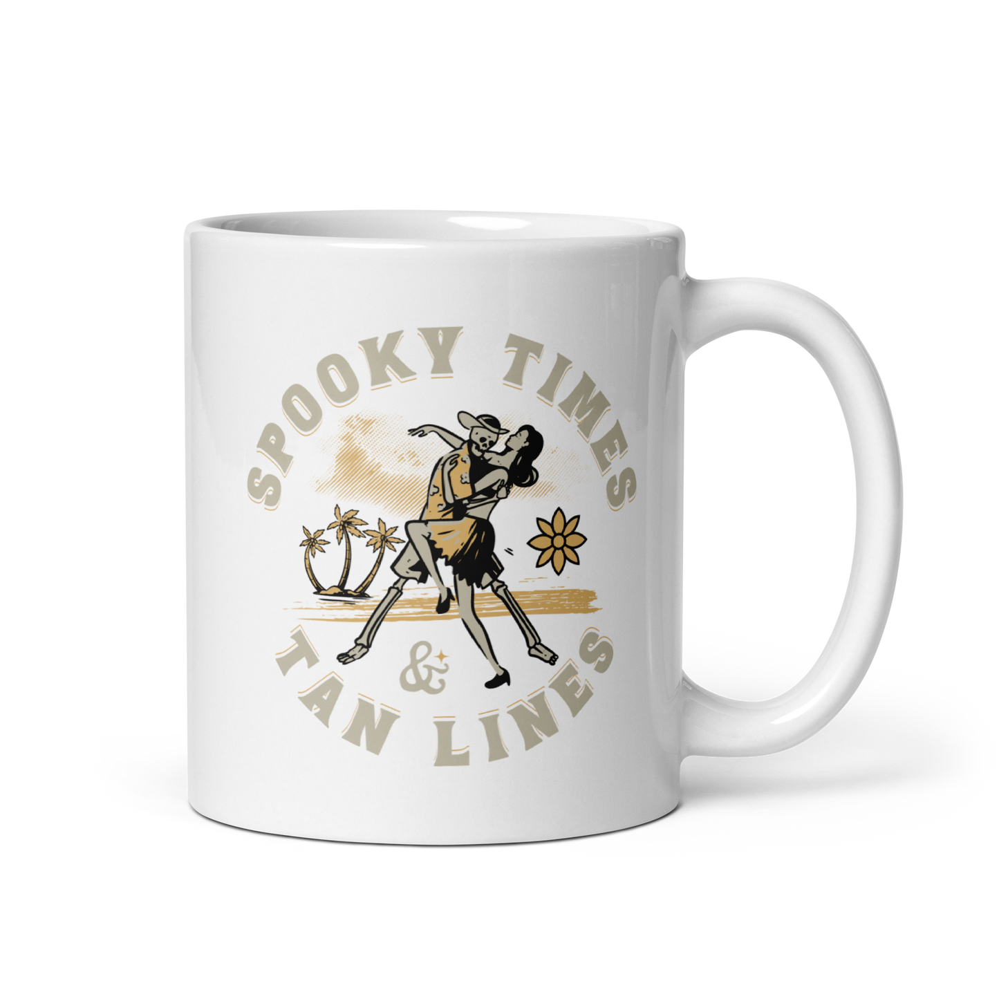 Spooky Times & Tan Lines Mug - White