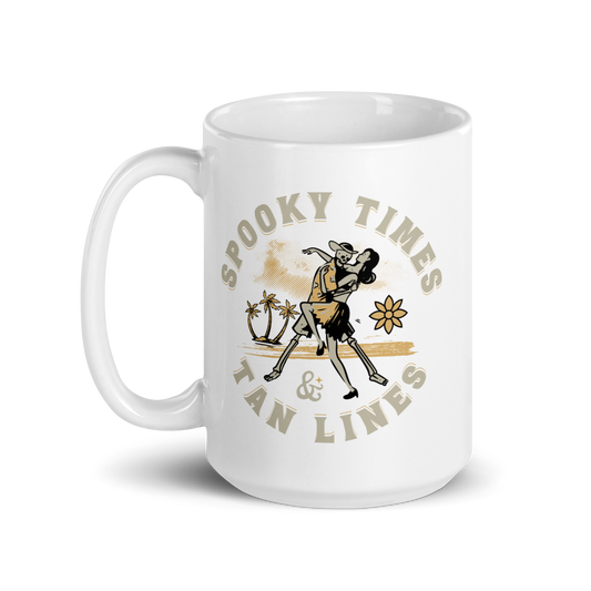 Spooky Times & Tan Lines Mug - White