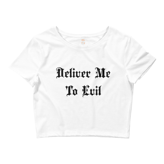 Deliver Me To Evil Cropped Tee