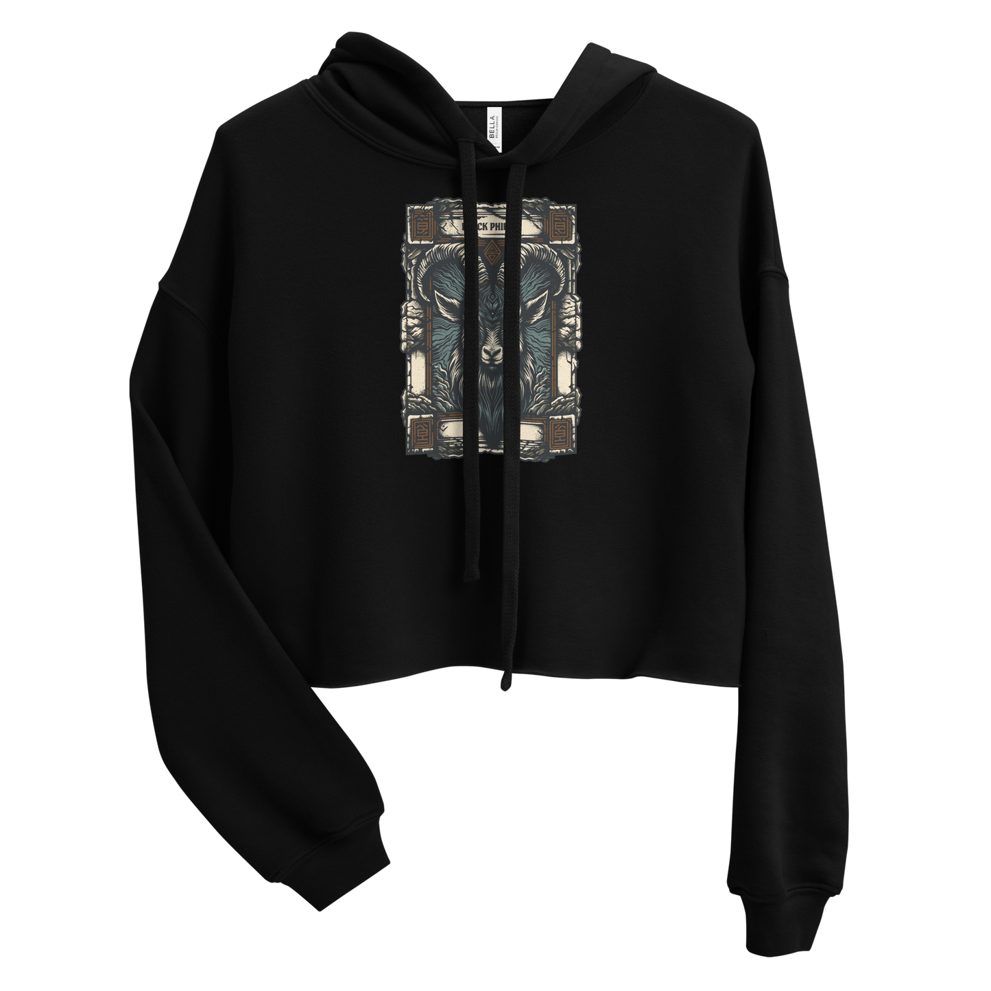 Black Phillip Cropped Hoodie