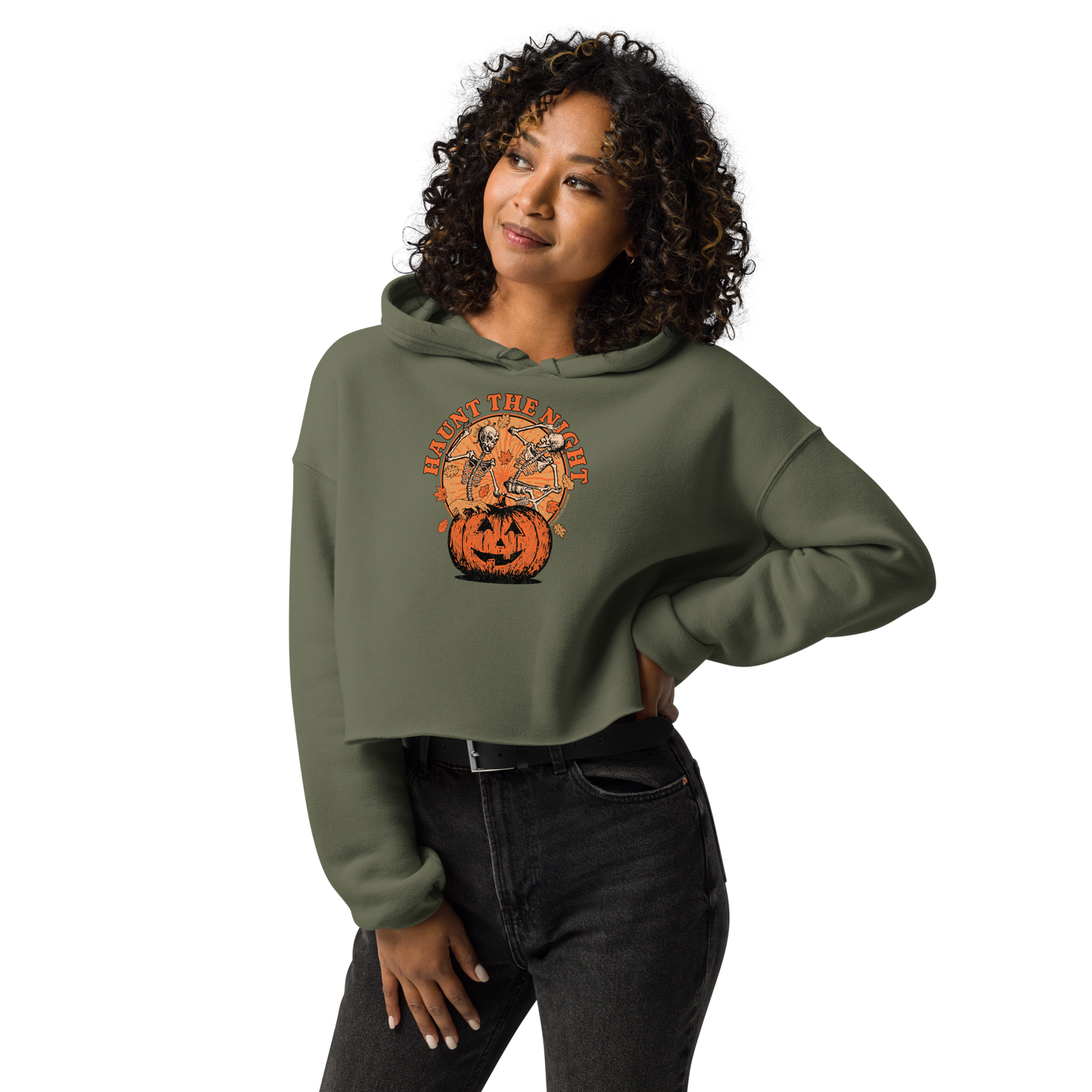 Haunt The Night Cropped Hoodie