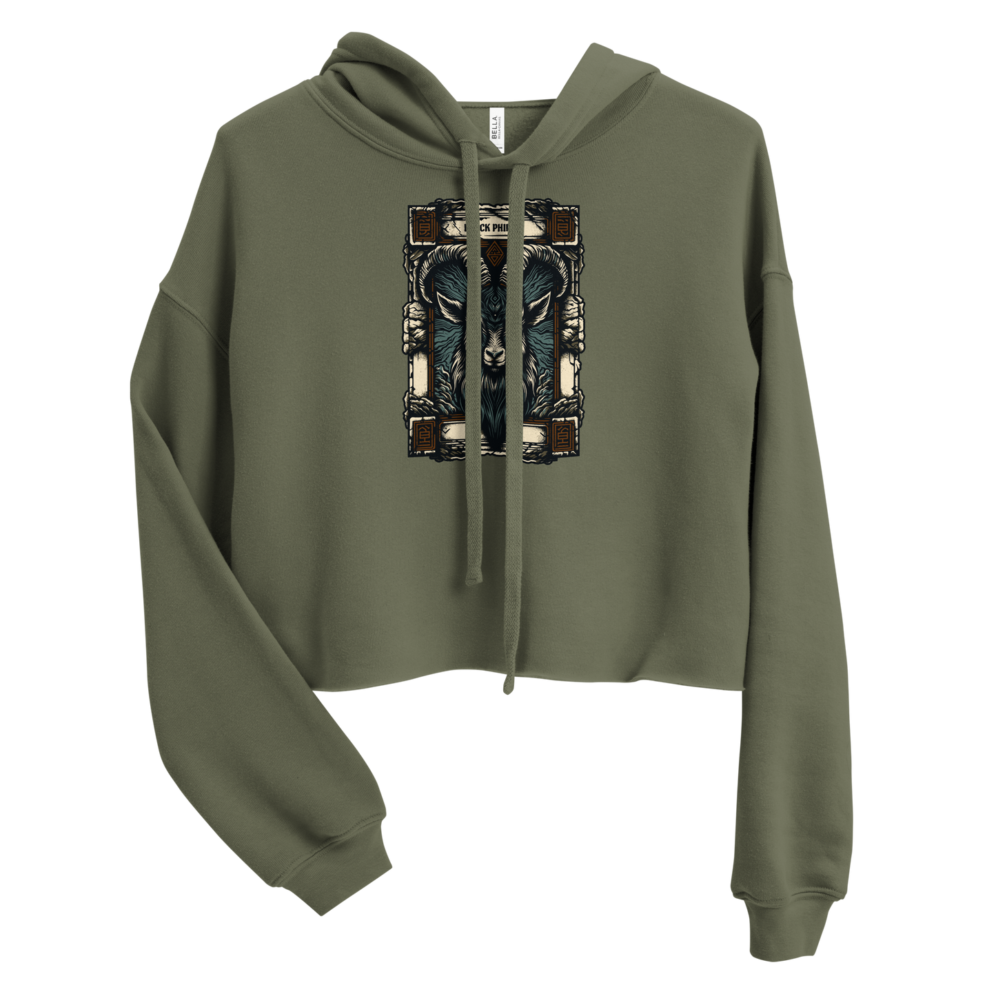 Black Phillip Cropped Hoodie
