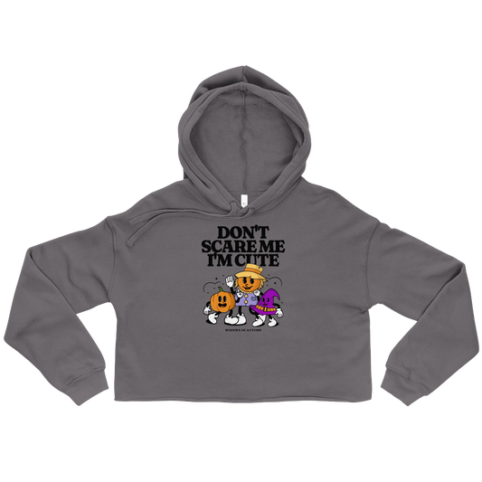 Don't Scare Me Cropped Hoodie