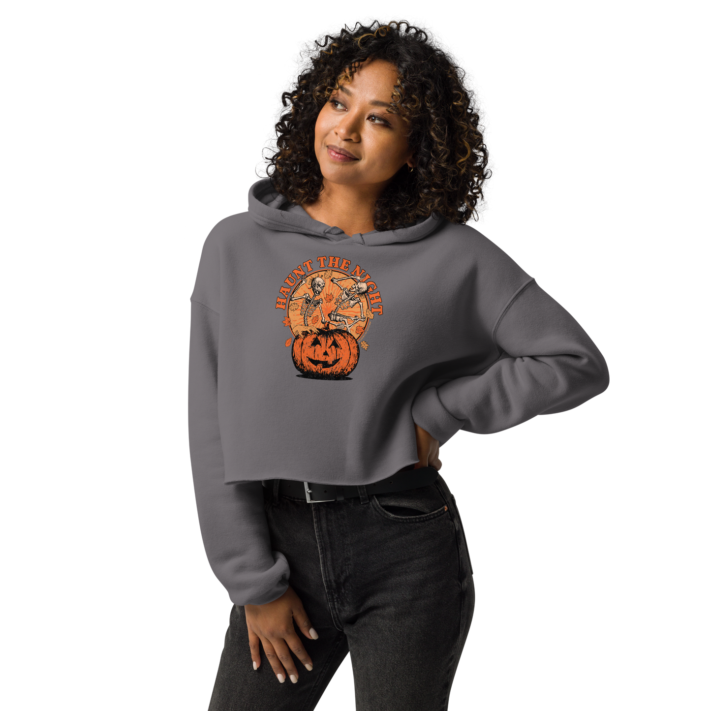 Haunt The Night Cropped Hoodie